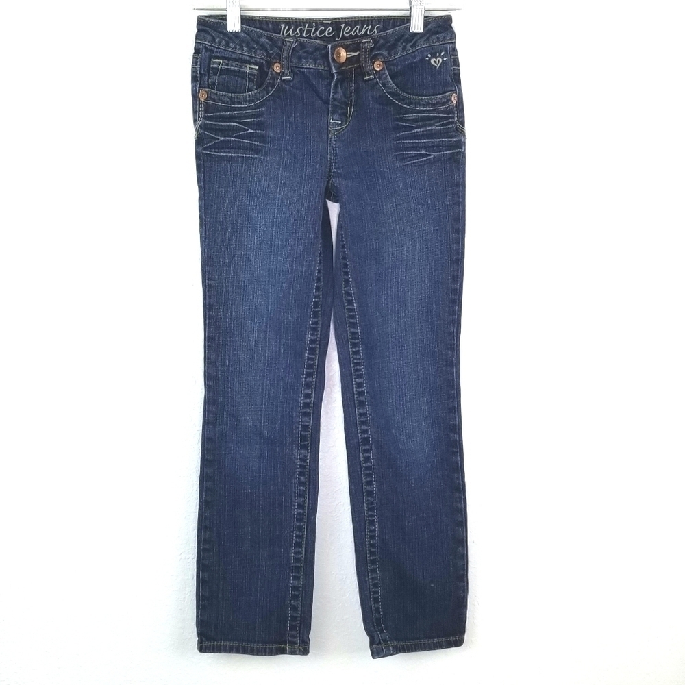 JUSTICE Straight Leg Jeans, size 10R